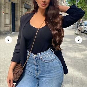 Fashion Nova Black Blazer Jacket